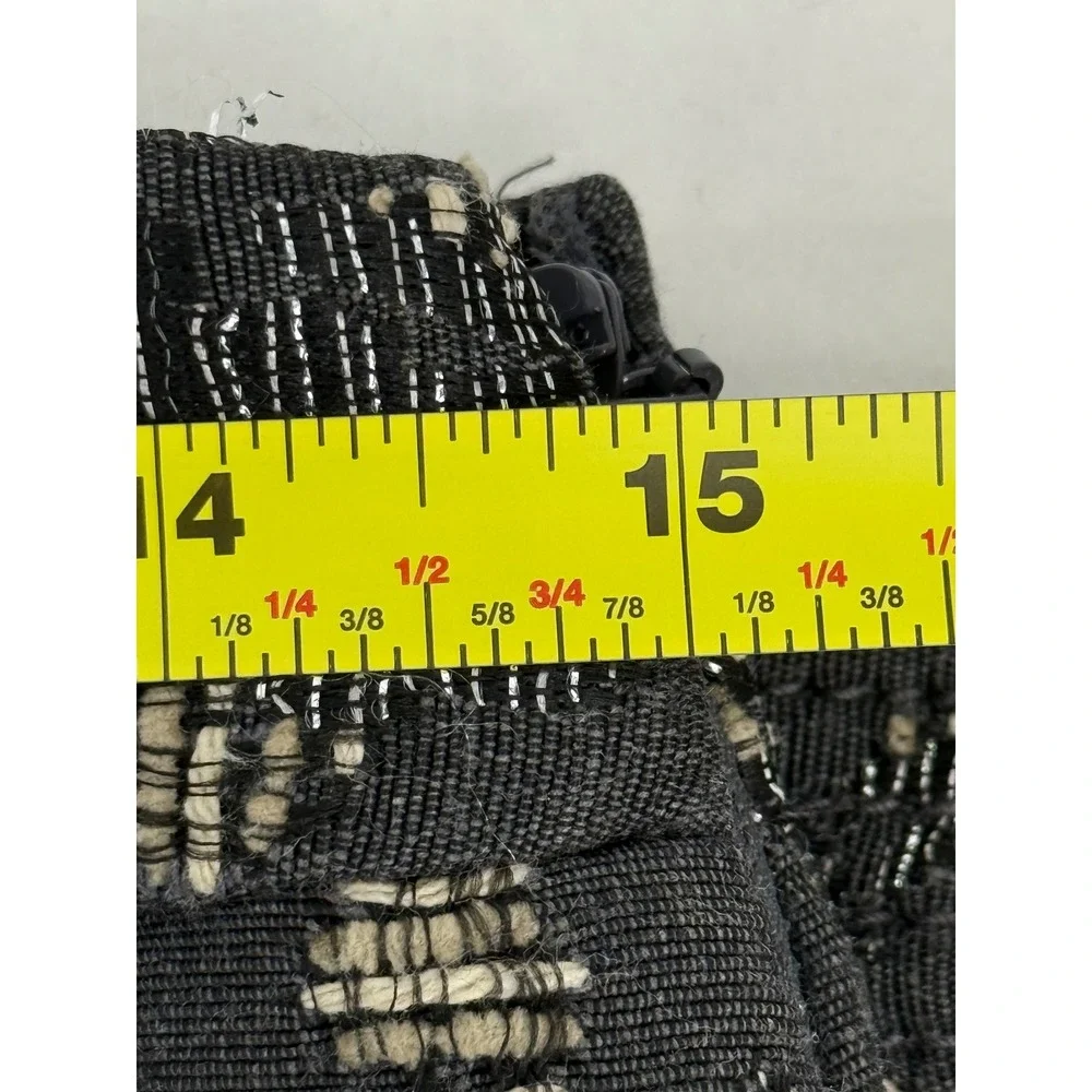 Banana‎ Republic Womens Charcoal Silver Jacquard Tie Waist Pencil Skirt Sz 4